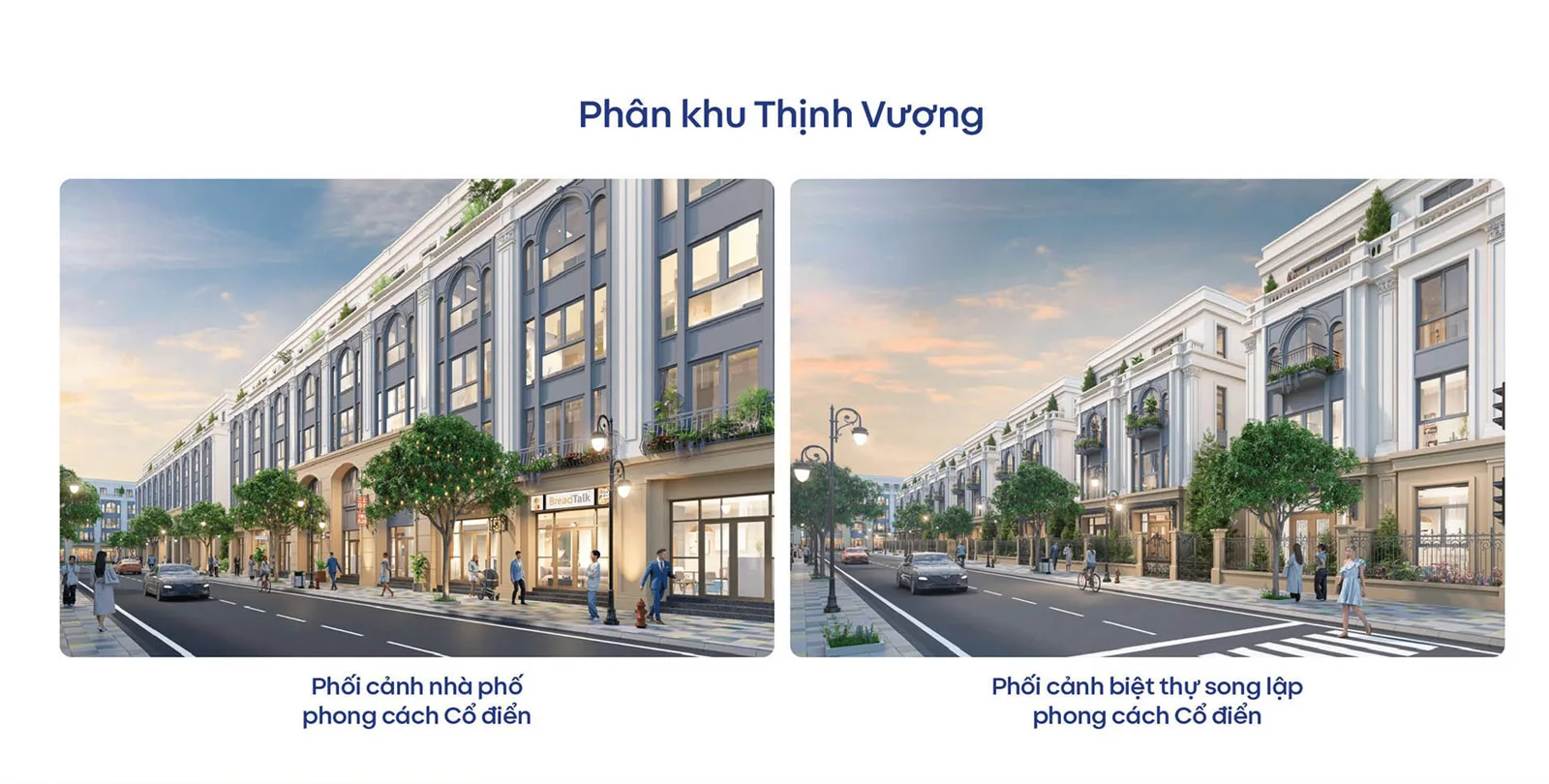 Phối cảnh kiến trúc khu Thịnh Vượng