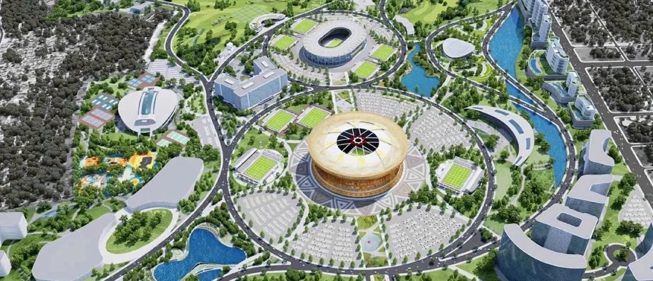 Minh họa tổng thể không gian thể thao và đô thị
