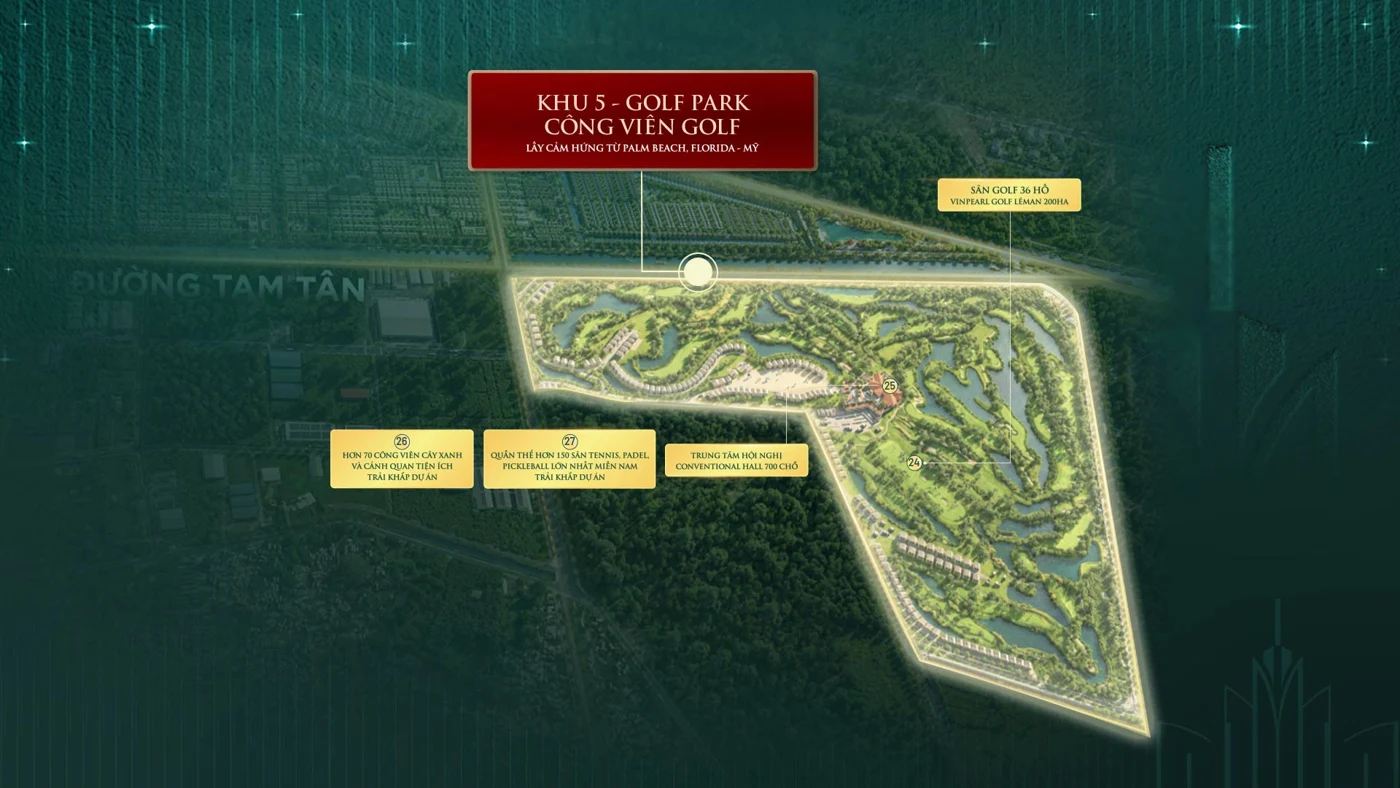 Sơ đồ phân khu GOLF PARK